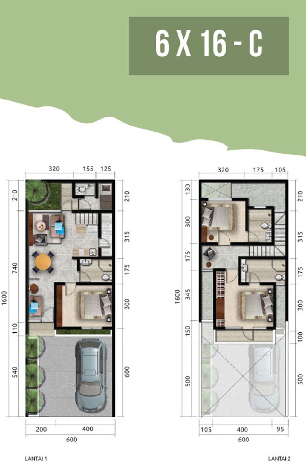 foto denah rumah tipe 105/96 Alt. 3 perumahan Puri Galaxy