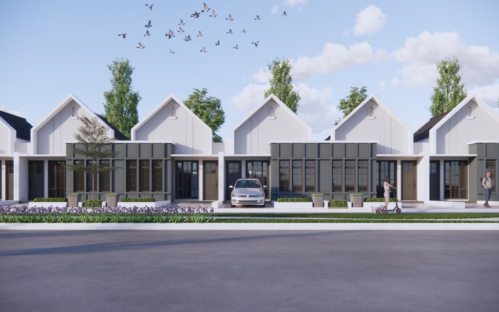 foto tampak rumah tipe Orchid Standard perumahan SURYAMAS LIANDRA CITY
