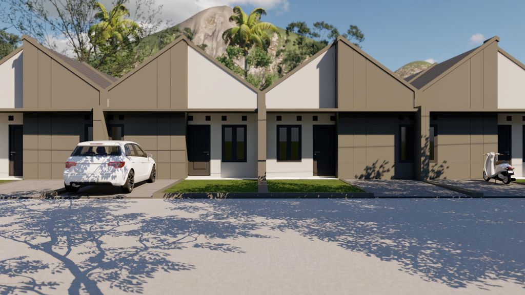 foto tampak rumah tipe 30/60 SCANDINAVIAN perumahan Taman Asri Residence