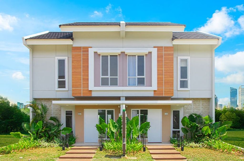 foto tampak rumah tipe SOLAVISTA perumahan PARADISE SERPONG CITY BLOK F