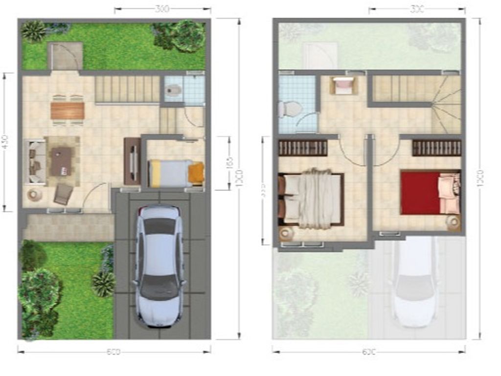 foto denah rumah tipe CLUBANA perumahan PARADISE SERPONG CITY BLOK J