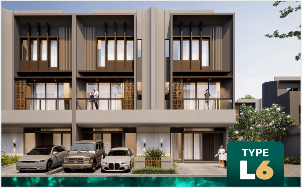 foto tampak rumah tipe Orchid Hoek perumahan THE FIRST STONE EMERALD