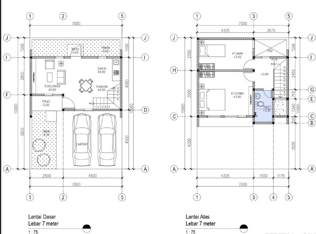 foto denah rumah tipe 70 perumahan Nangka Valley - Cluster Dieng