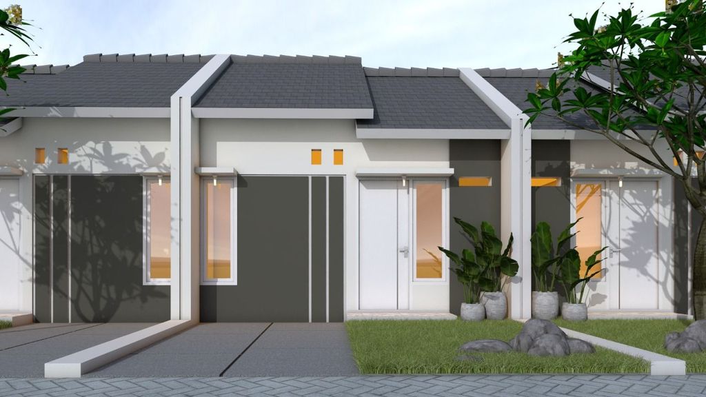 foto tampak rumah tipe 25/60 perumahan EL BANNA CITY