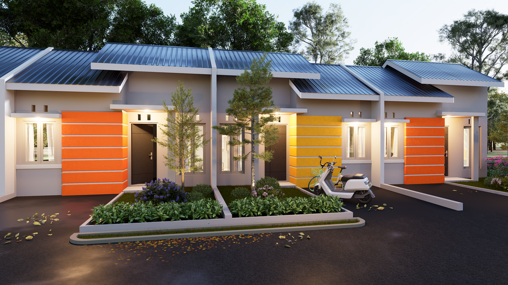 foto tampak rumah tipe 28/72 (subsidi) perumahan KOMPLEK. PERUMAHAN KOTAMAS MARINA  