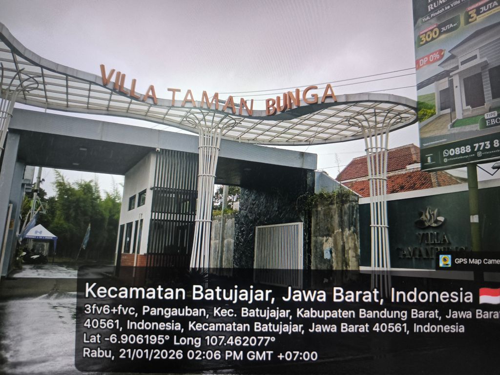foto gerbang perumahan VILLA TAMAN BUNGA BLOK DAISY