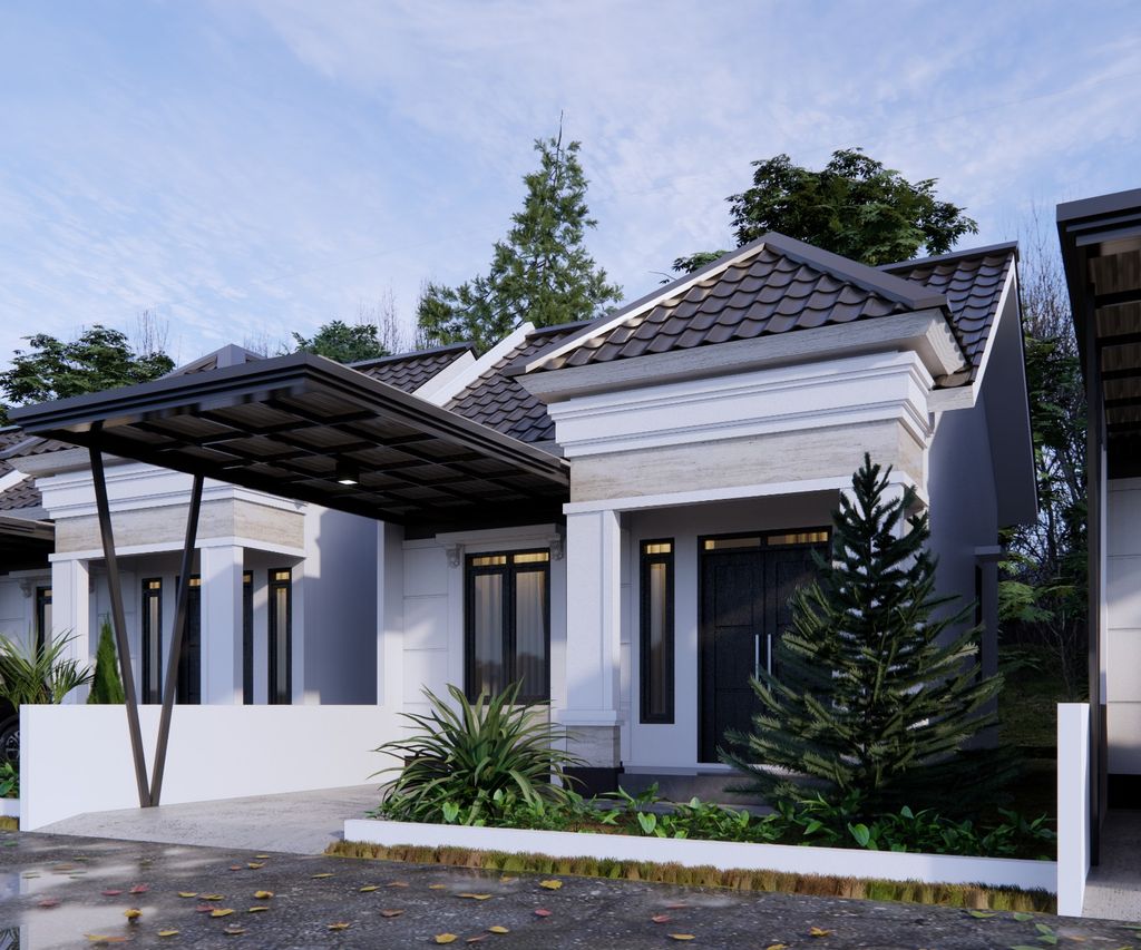 foto tampak rumah tipe 36 perumahan Serdam Borneo Residence