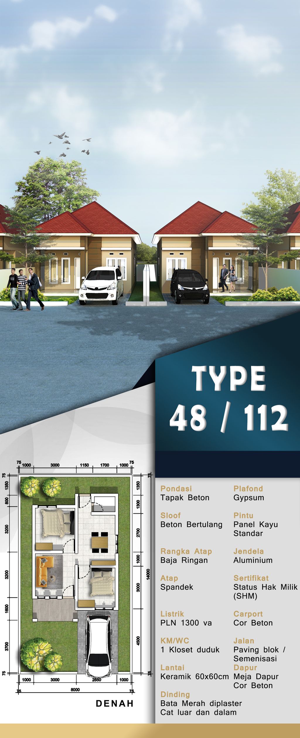 foto tampak rumah tipe RUMAH KOMERSIL 48 perumahan TAMAN DELI RESIDENCE