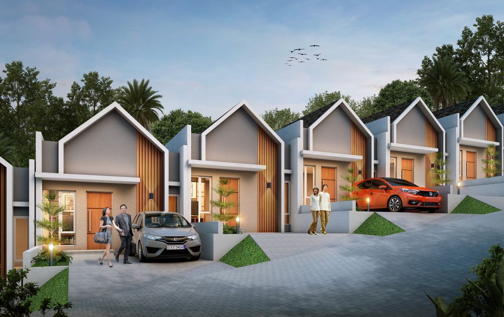 foto tampak rumah tipe 36 perumahan SIRANDA TERRACE