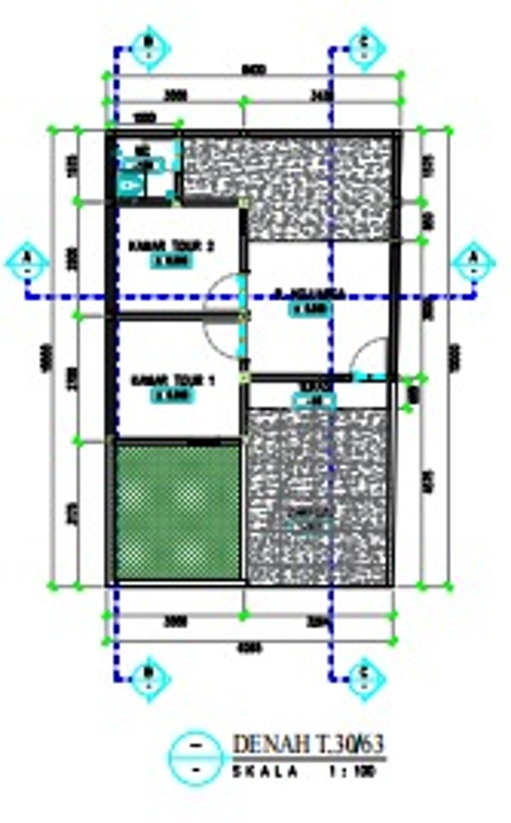 foto denah rumah tipe 30/63 Bata Merah perumahan MARISON KALINEGORO