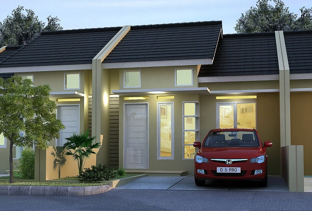 foto tampak rumah tipe 30/72 perumahan Grand Delima Sentul