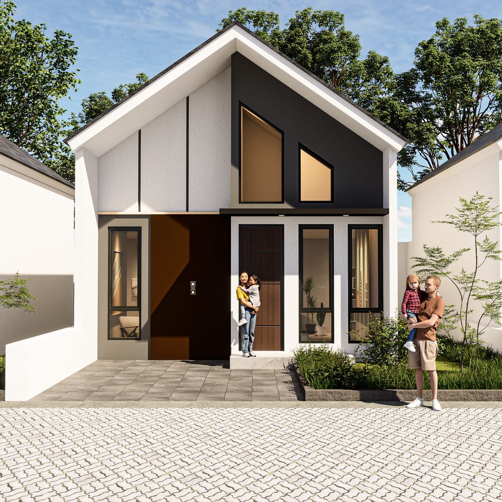 foto tampak rumah tipe 36 perumahan Arga Permai Residence