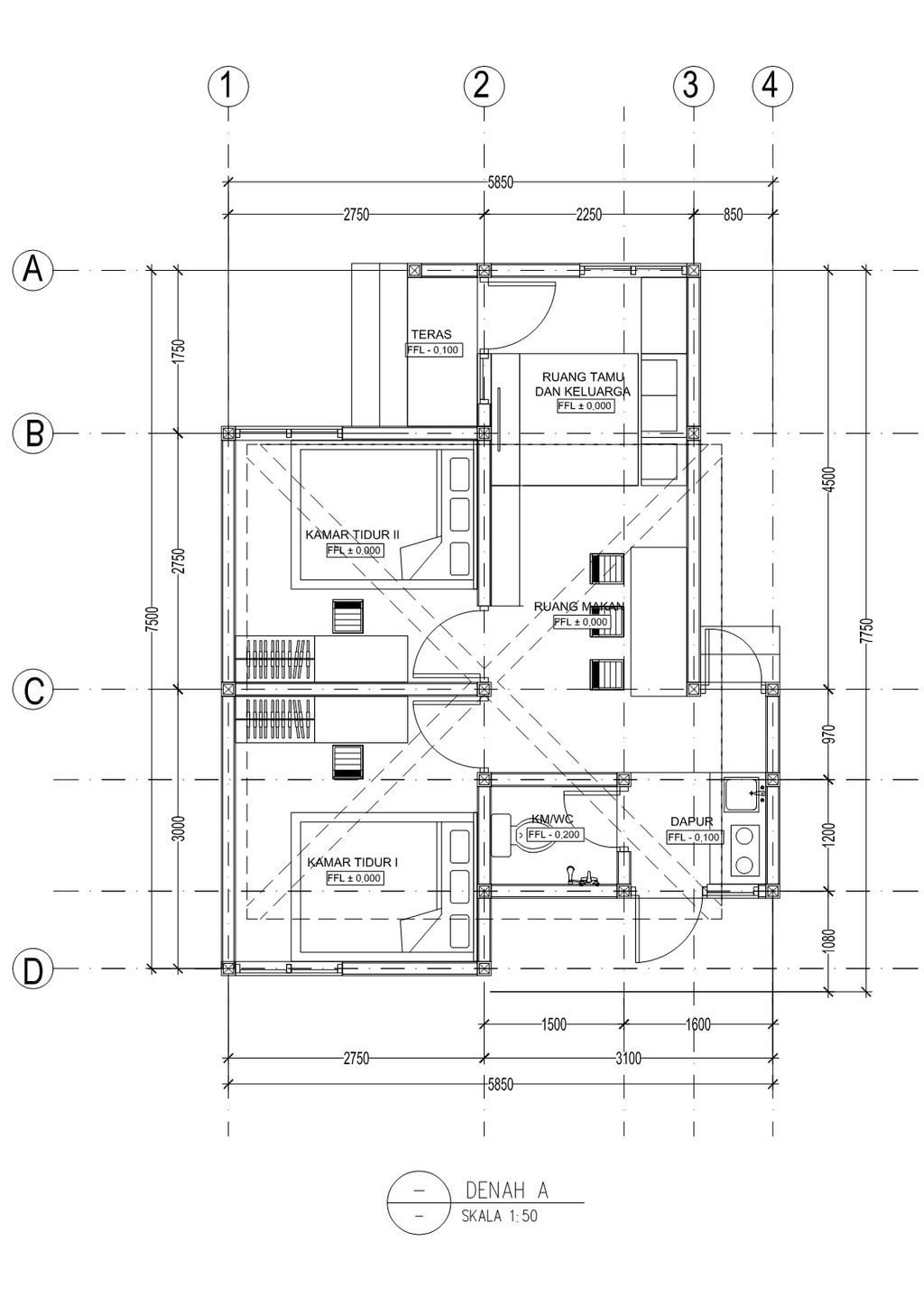 foto denah rumah tipe SUBSIDI perumahan GRAHA RAJAWALI