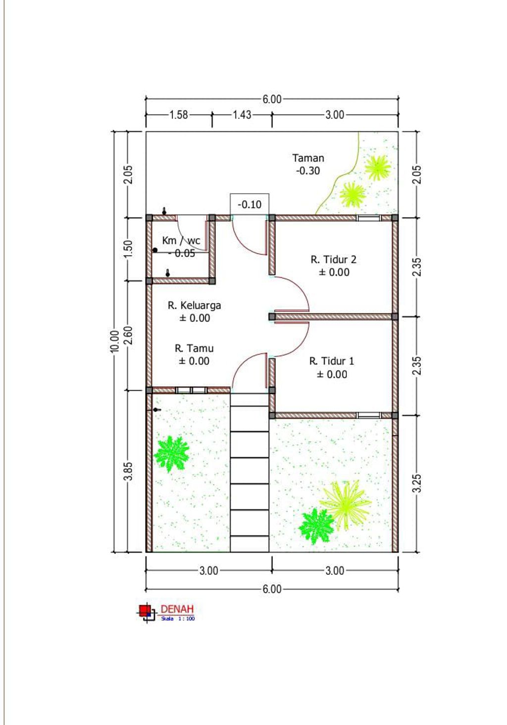 foto denah rumah tipe 27/64 perumahan GRIYA PANDEYAN KENCANA TAHAP 3