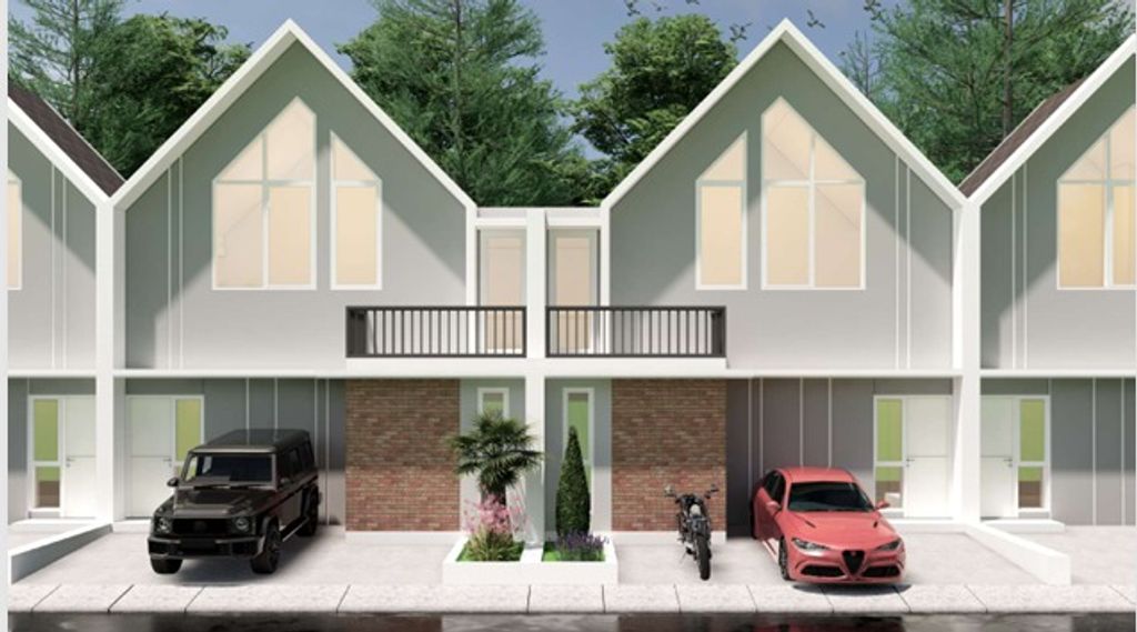 foto tampak rumah tipe Rumah Mezzanine 69/72 perumahan Bumi Citra Permai Tahap 2