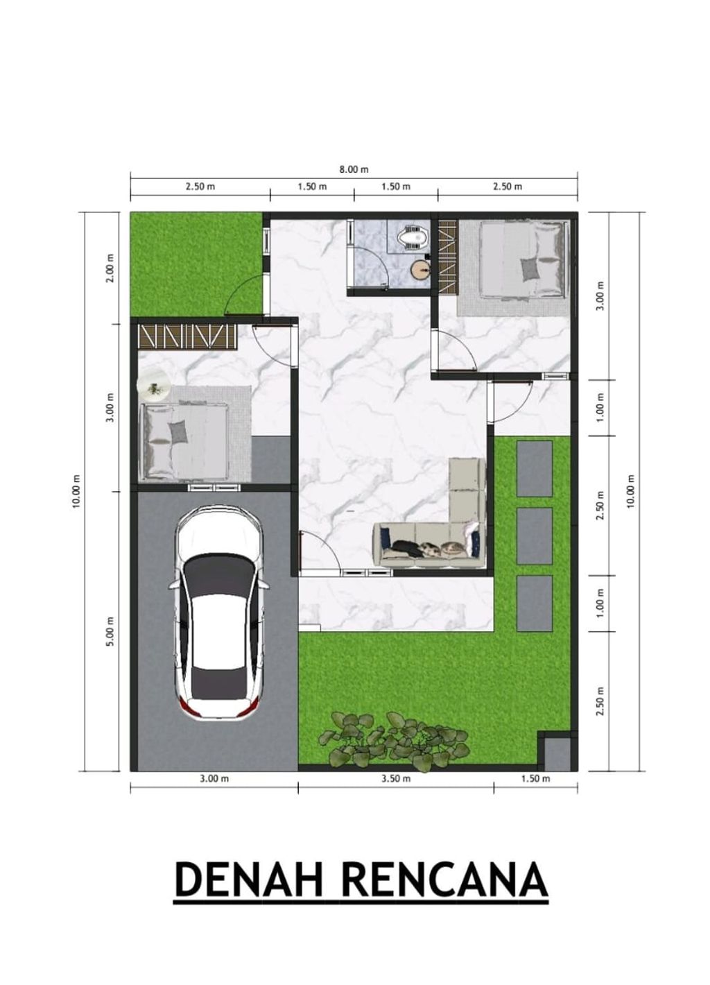 foto denah rumah tipe subsidi perumahan TURI MAS REGENCY II