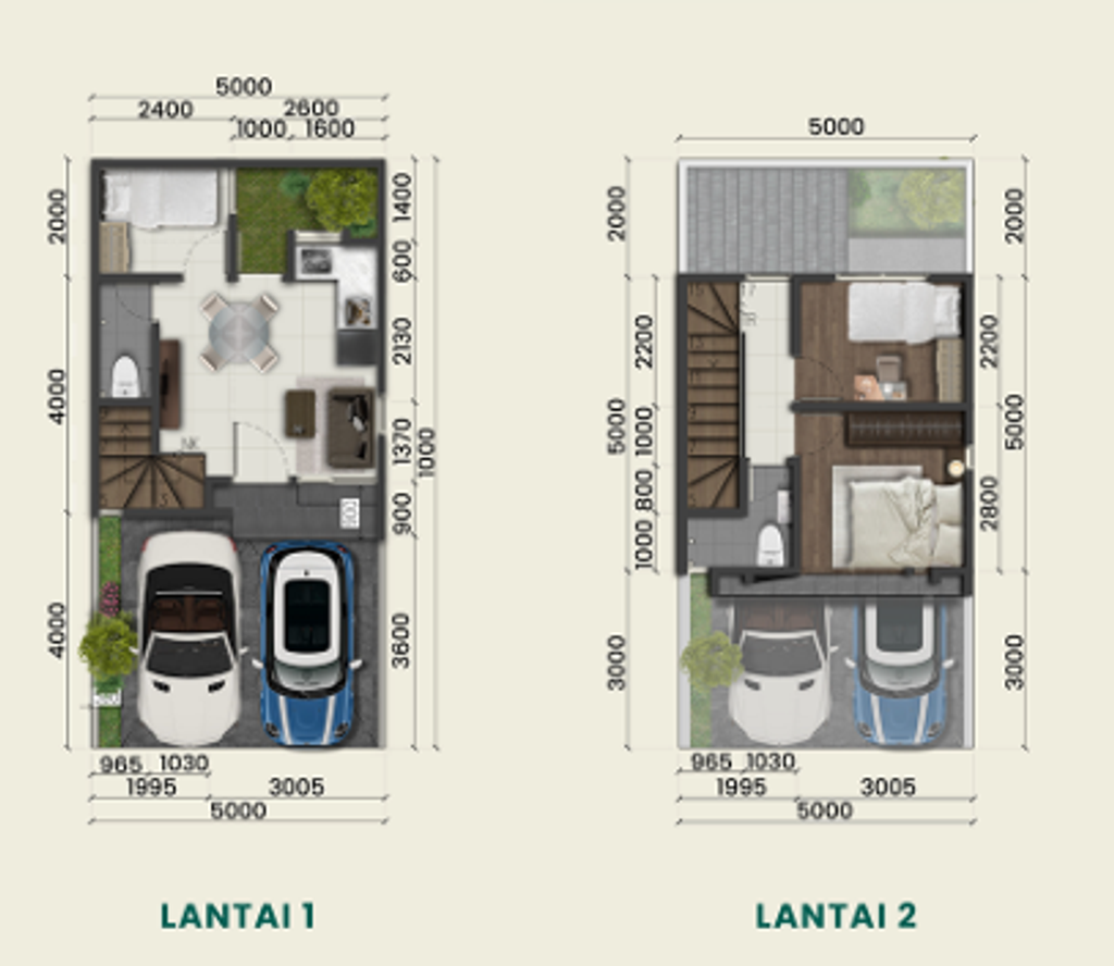 foto denah rumah tipe Peonity K.18 perumahan THE FIRST STONE EMERALD
