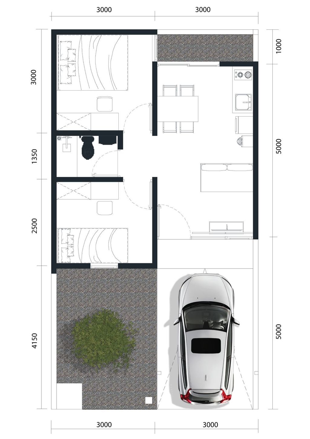 foto denah rumah tipe Silver perumahan Pannakota Colony