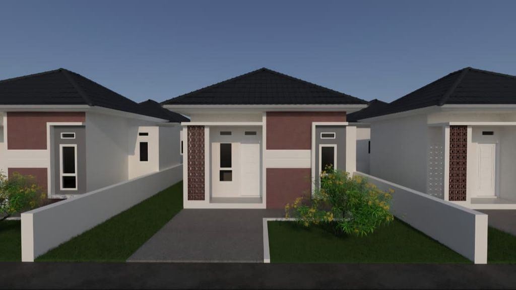 foto tampak rumah tipe 36 perumahan PESONA MILLENIAL TIGA