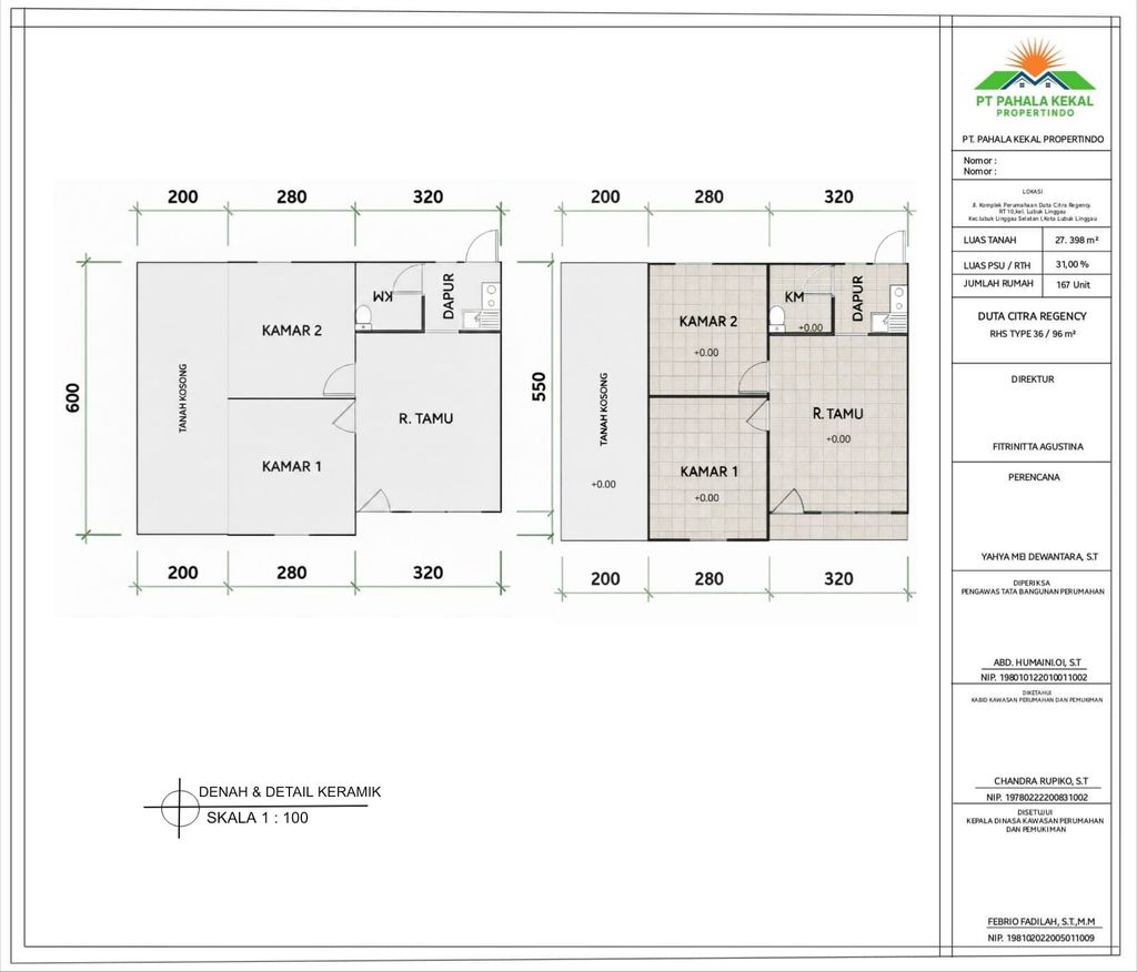foto denah rumah tipe 36/96 perumahan DUTA CITRA REGENCY TAHAP II