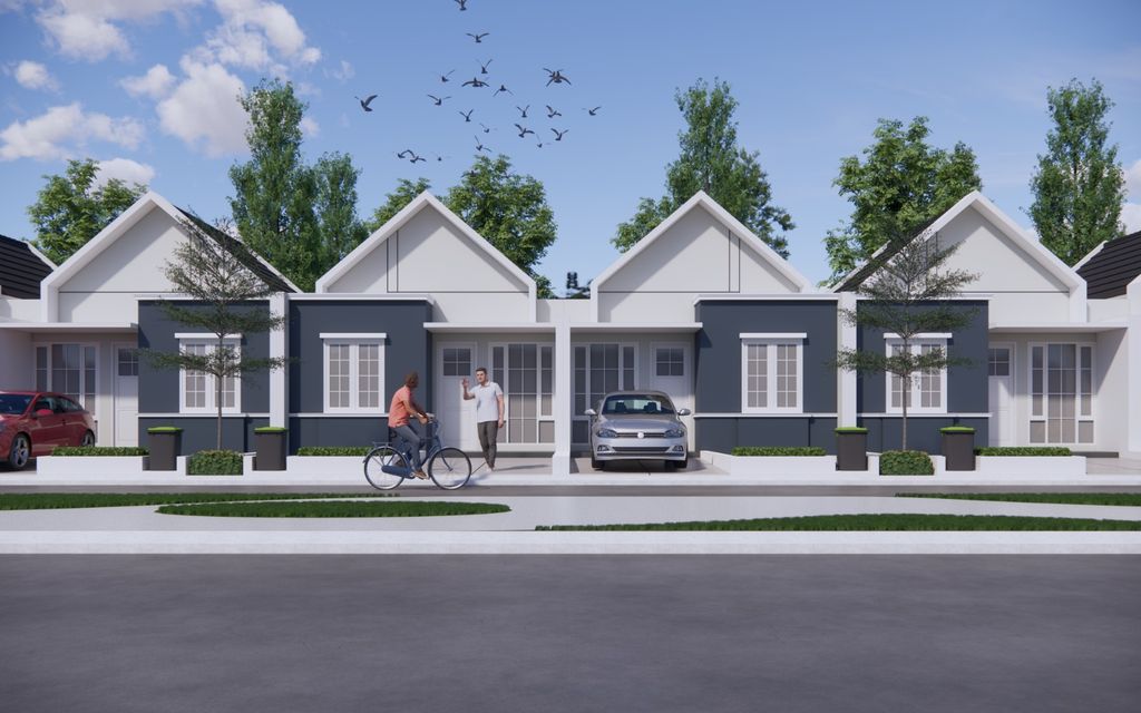 foto tampak rumah tipe Tulip Hook C perumahan SURYAMAS LIANDRA CITY