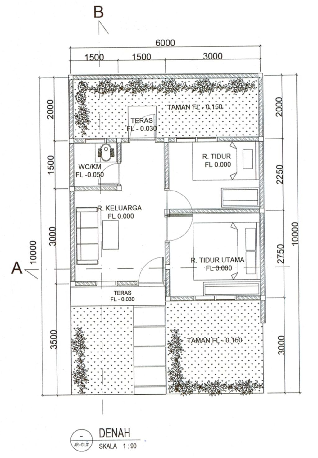 foto denah rumah tipe T.30 perumahan LEBAK WANGI RESIDENCE