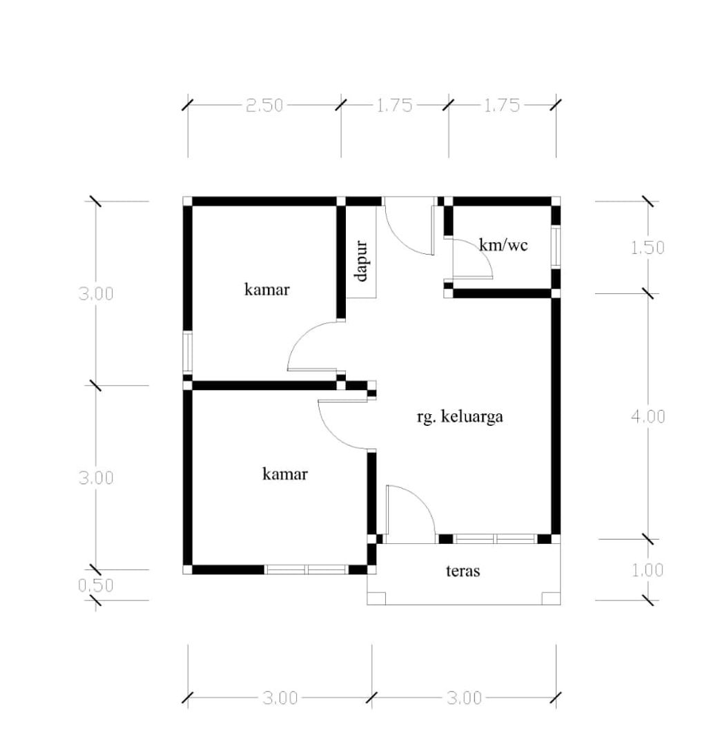 foto denah rumah tipe 36 SUBSIDI perumahan NAURA GRIYA MANDIRI 3 (TAHAP 2)
