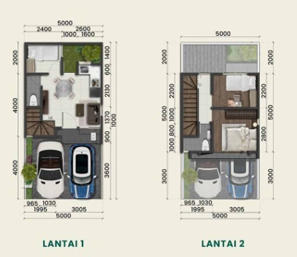 foto denah rumah tipe Peonity F.16 perumahan THE FIRST STONE EMERALD