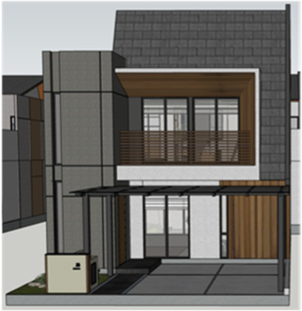 foto tampak rumah tipe KAEDE F.06.02 perumahan MORIZONO