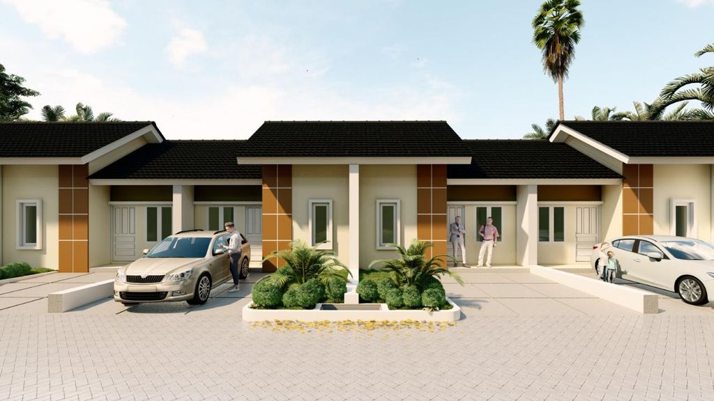 foto tampak rumah tipe 45/90 perumahan BUMI FINDARIA MAS 3 TAHAP 2