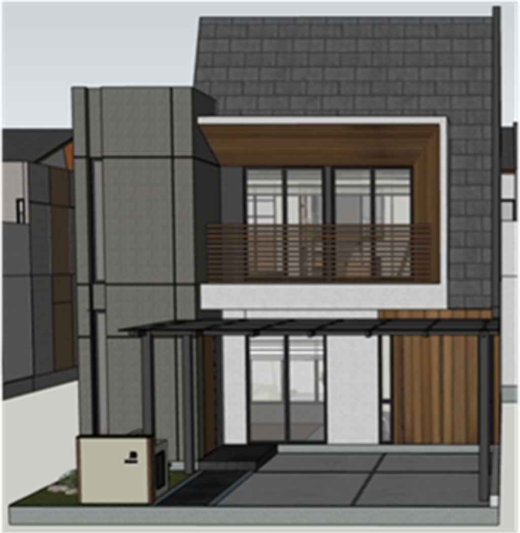 foto tampak rumah tipe KAEDE F.05.06 perumahan MORIZONO