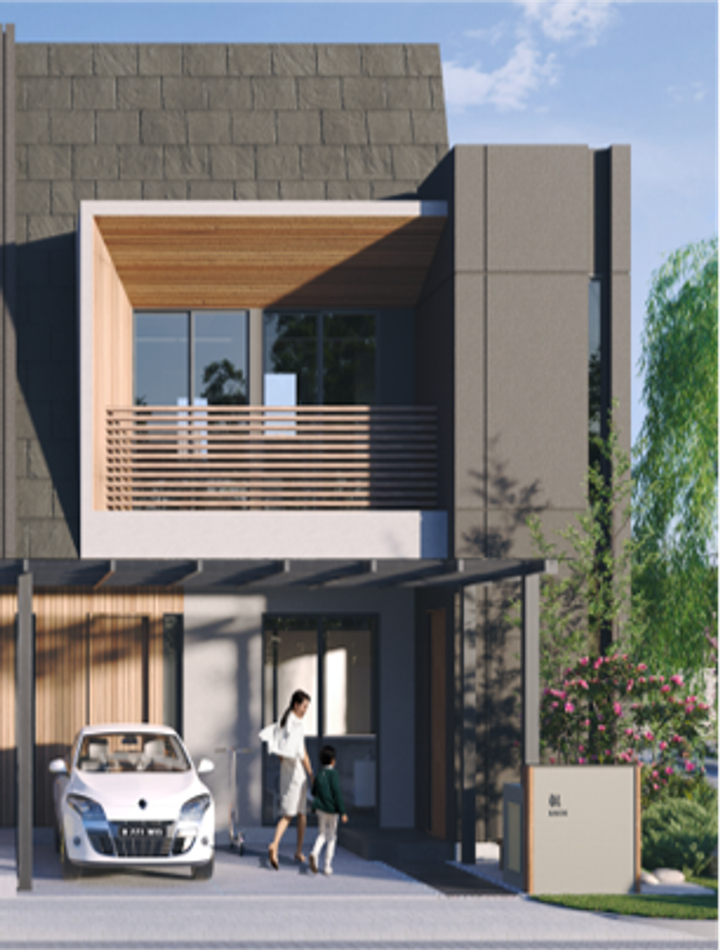 foto tampak rumah tipe KAEDE F.06.06 perumahan MORIZONO