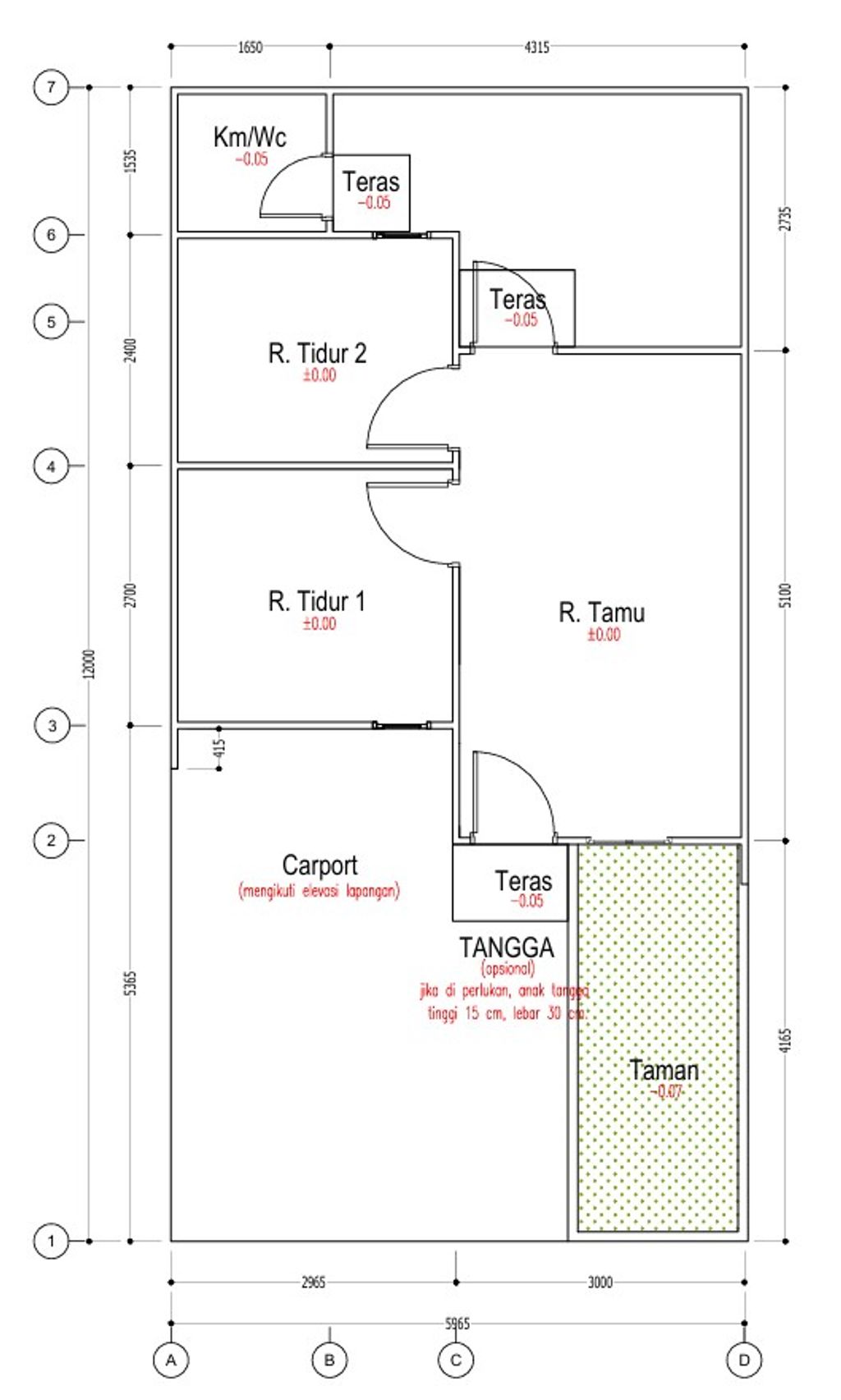 foto denah rumah tipe 33/72 perumahan KOKOH CITY CLUSTER HALMAHERA