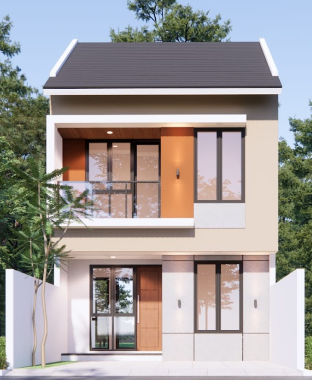 foto tampak rumah tipe Lily perumahan WANDRI MAJALAYA ASRI