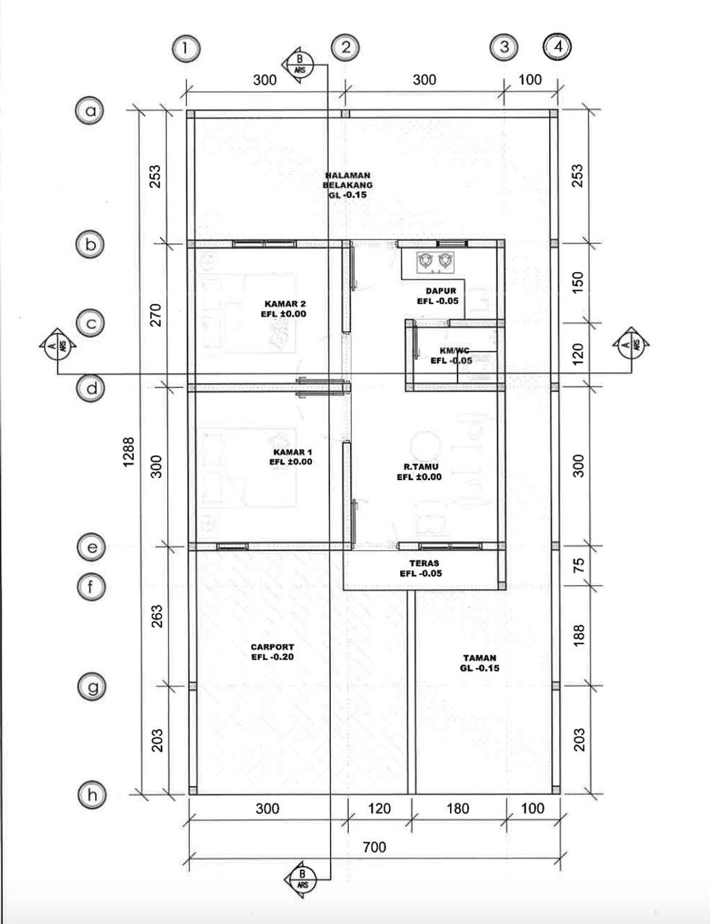 foto denah rumah tipe 36/90 perumahan GRAND HARMONI KROYA