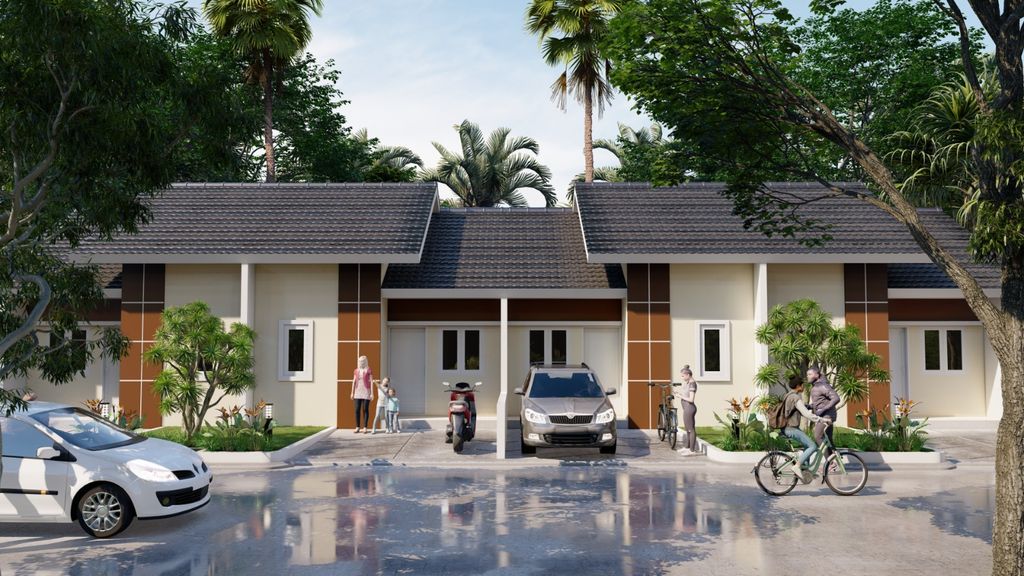 foto tampak rumah tipe 38 perumahan BUMI PANAIKANG MAS
