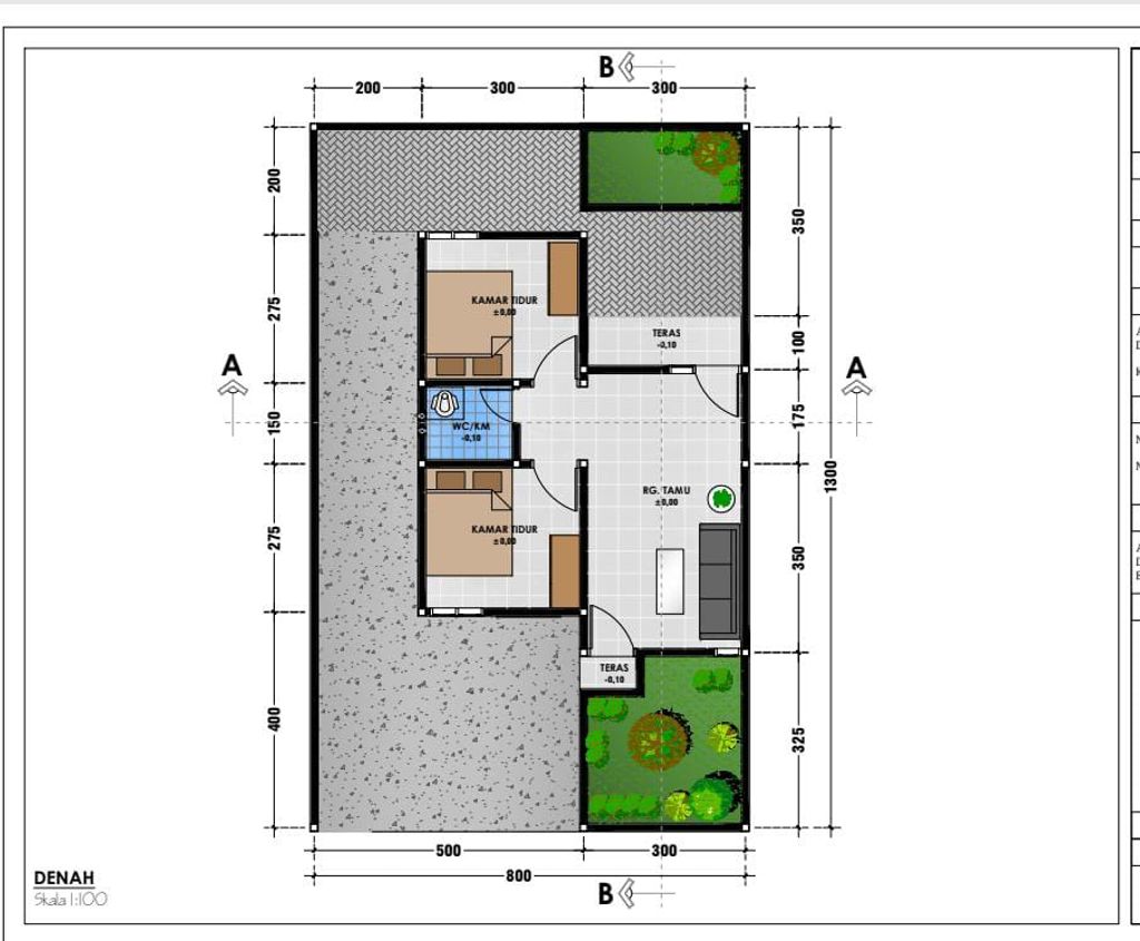 foto denah rumah tipe 36 perumahan TINGGEDE VIEW 5 TAHAP 2