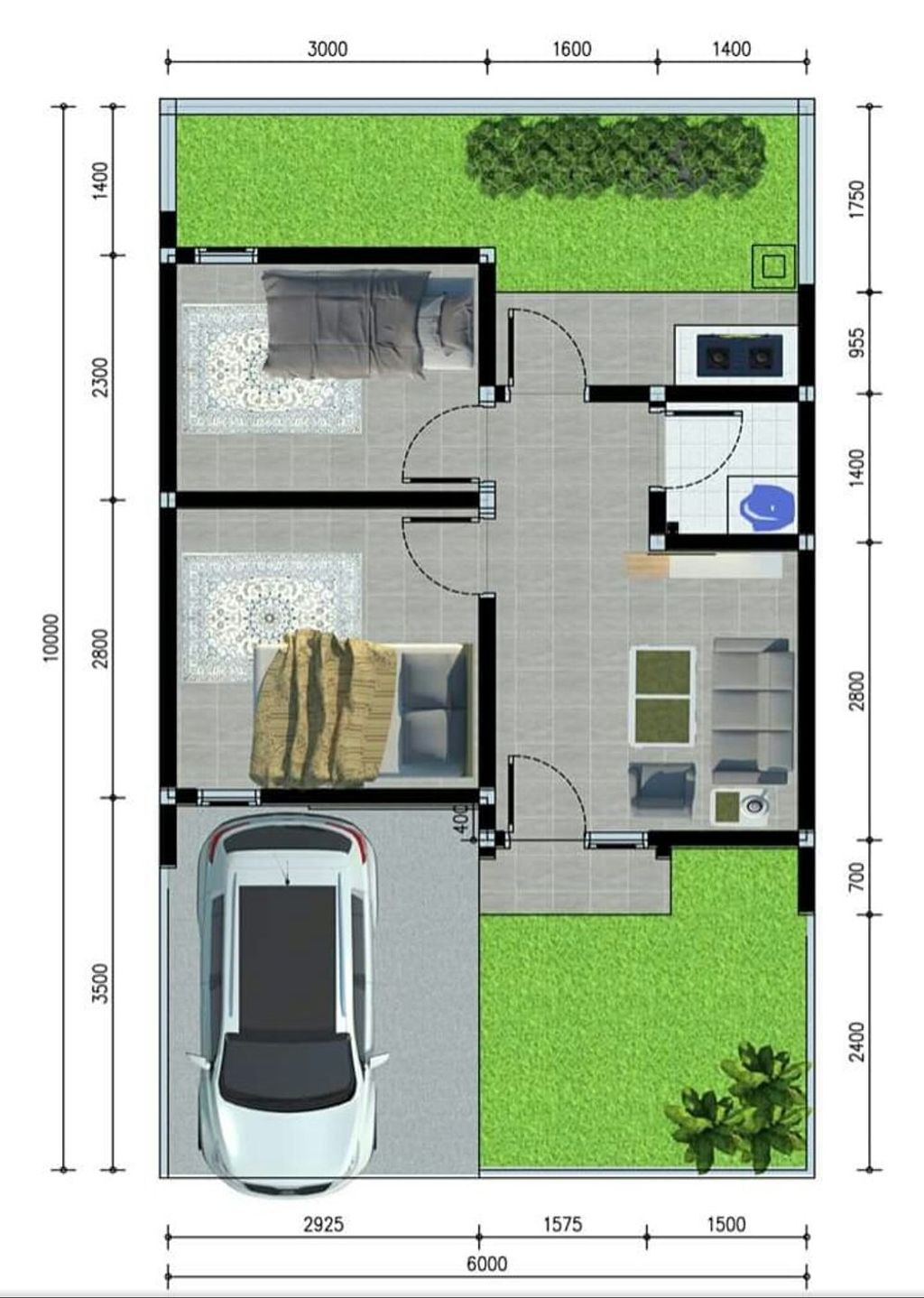 foto denah rumah tipe Kencana - 166 perumahan Perumahan Villa Kencana Rangkasbitung
