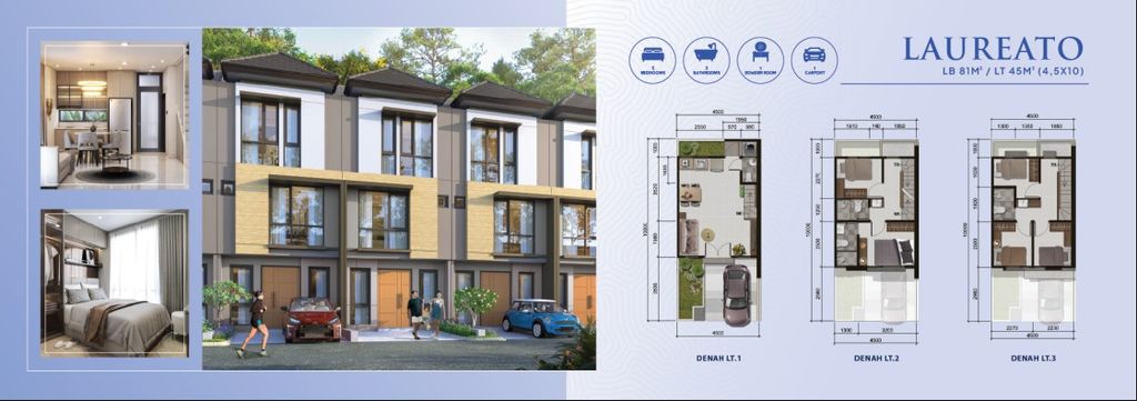 foto denah rumah tipe LAUREATO IRR - SUDUT perumahan CITRA RAYA -CLUSTER LAUSANNE PARK