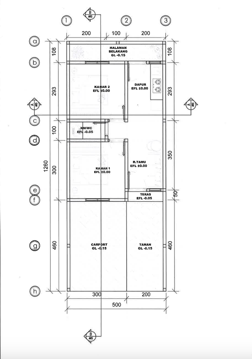 foto denah rumah tipe 36/63 perumahan GRAND HARMONI KROYA