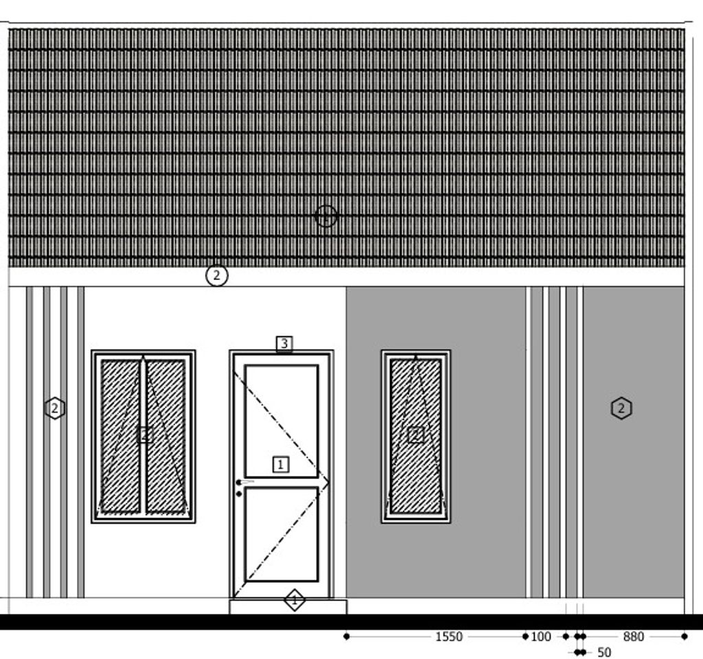 foto tampak rumah tipe 33/72 perumahan KOKOH CITY CLUSTER HALMAHERA