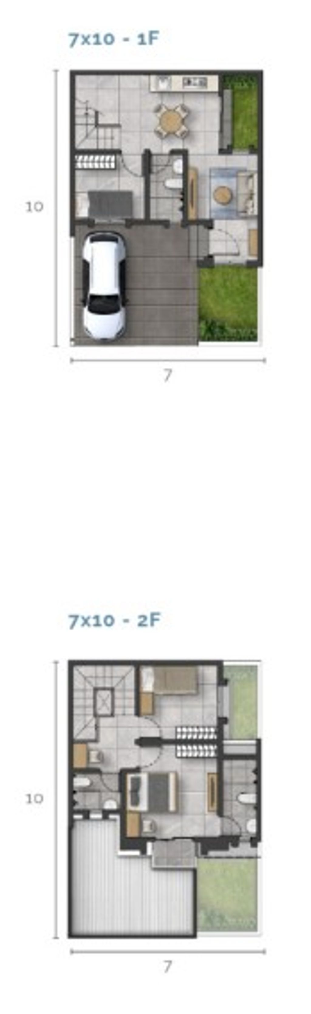 foto denah rumah tipe T.84 perumahan GRAND WISATA - CLUSTER DOVIA