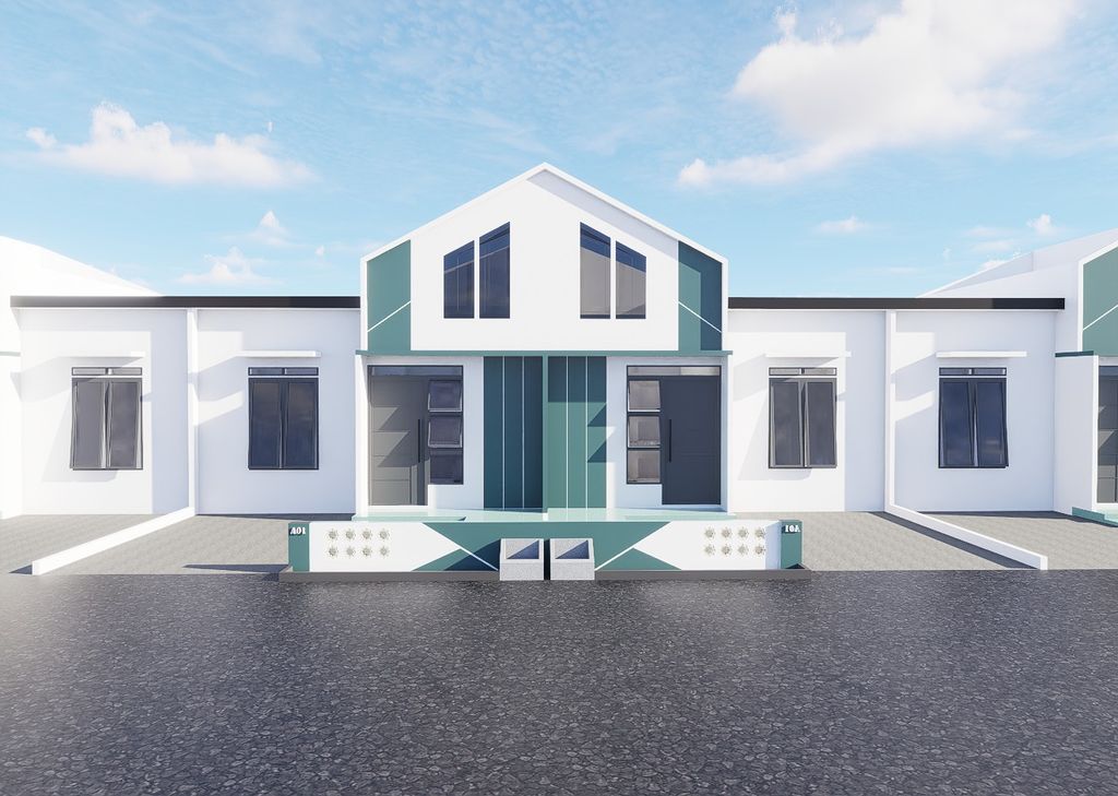 foto tampak rumah tipe Rumah 36 baru perumahan KARYA GARDEN PATUMBAK