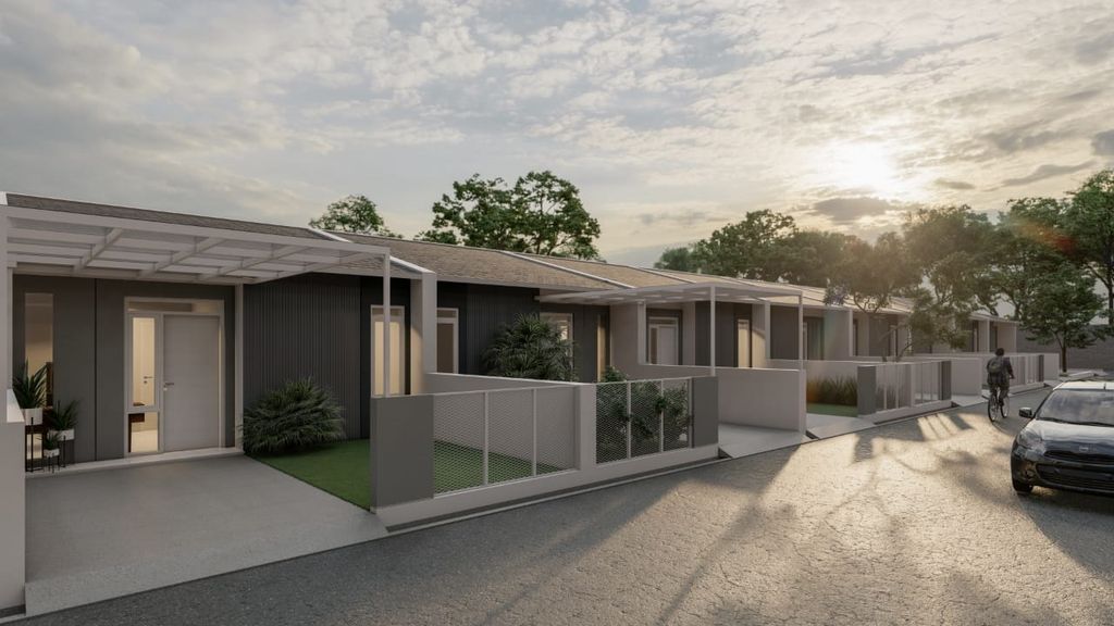 foto tampak rumah tipe ELHAGO TAHAP 1 (166JT) perumahan El Hago Residence