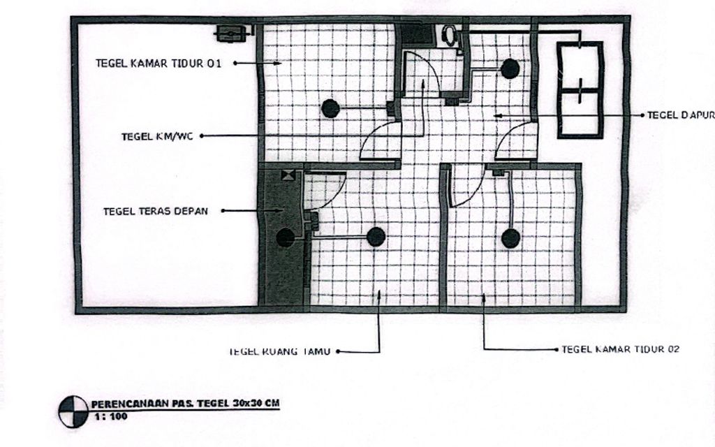 foto denah rumah tipe 36/72 Baru perumahan BUMI NANGGALA RAYA
