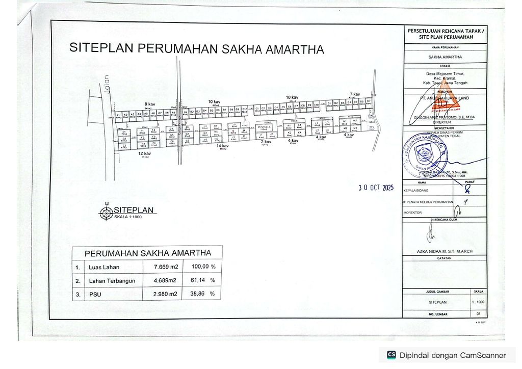 foto denah rumah tipe 30 perumahan SAKHA AMARTHA