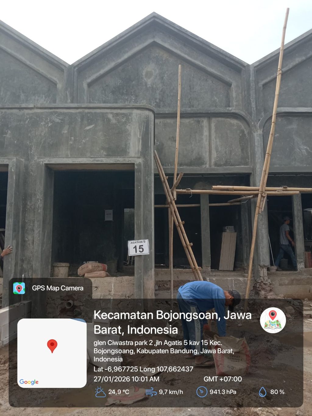 foto tampak rumah tipe 38 1 lantai (408) perumahan G-Land Ciwastra Park 2