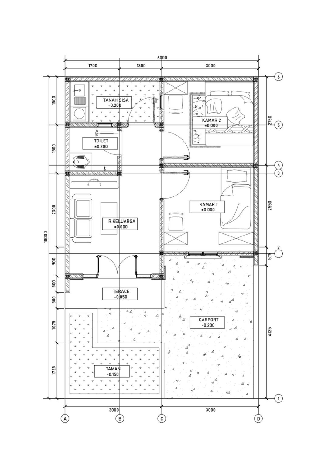foto denah rumah tipe AMERICAN CLASIK perumahan POLARIS RESIDENCE