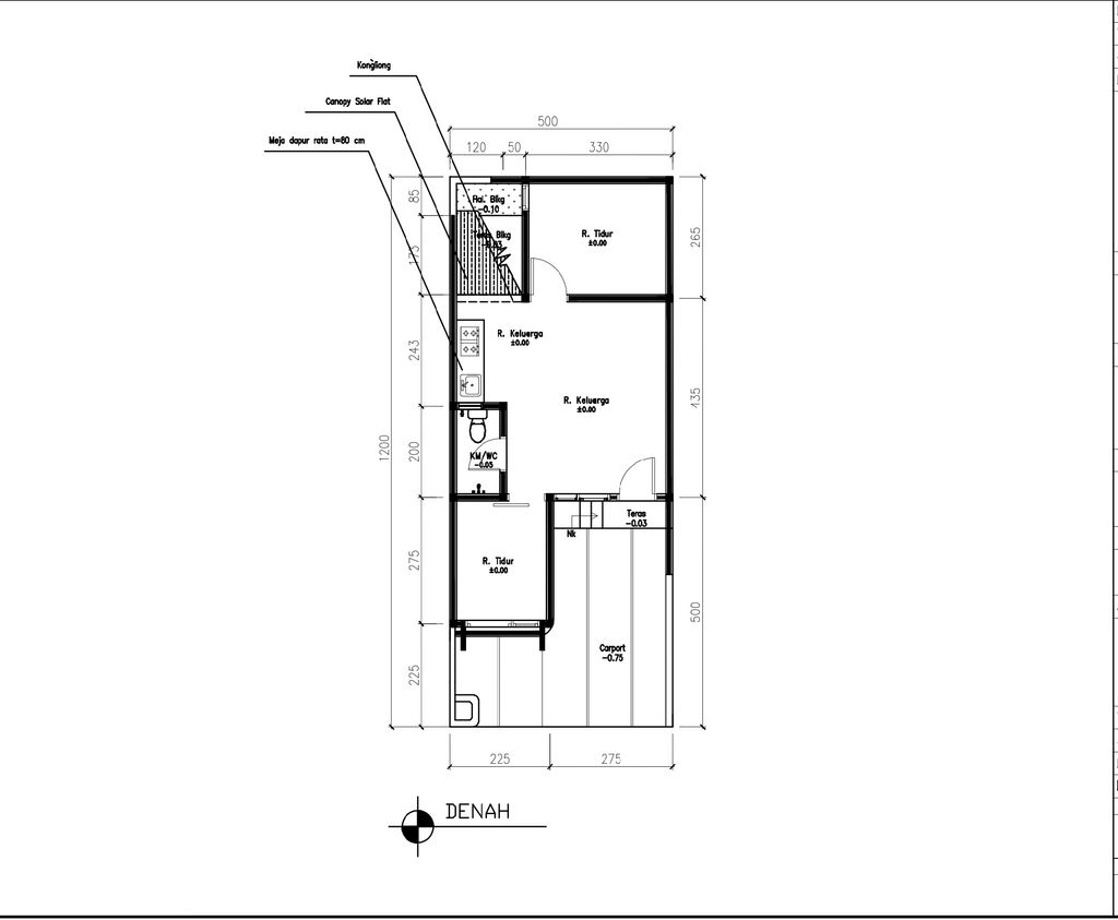 foto denah rumah tipe 38 1 lantai (408) perumahan G-Land Ciwastra Park 2
