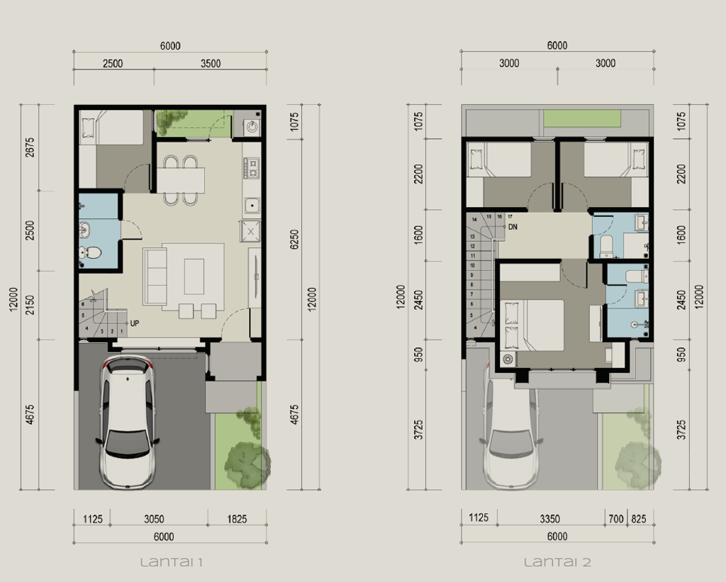foto denah rumah tipe Hortis 6 perumahan CITRAGARDEN SERPONG CLUSTER HORTIS